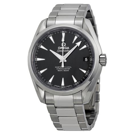 omega water resistance black face green hands mens watch|omega aqua terra watches.